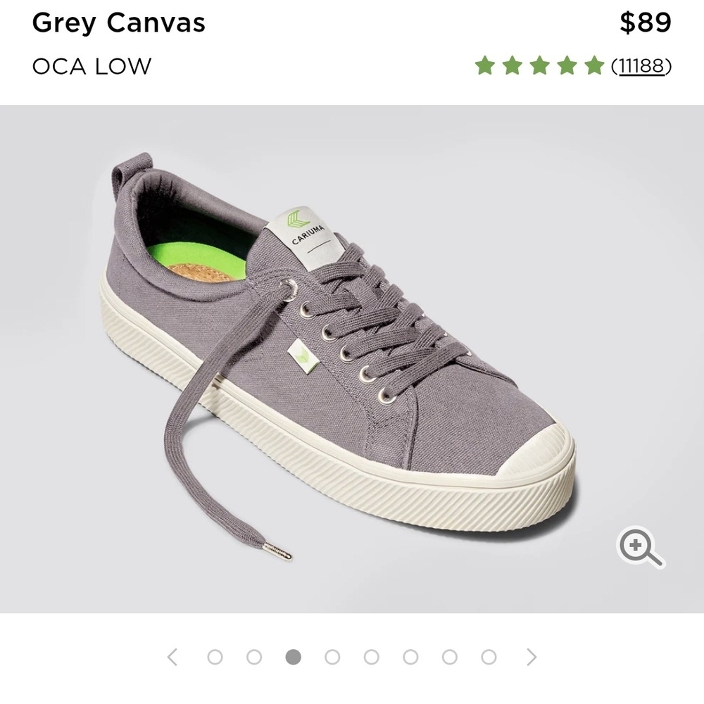 Cariuma Grey Canvas Sneakers